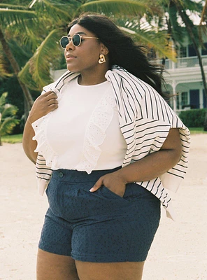 Belle Isle High-Rise Eyelet Short