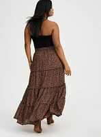 Maxi Tiered Drawstring Skirt