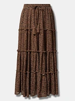 Maxi Tiered Drawstring Skirt