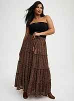 Maxi Tiered Drawstring Skirt