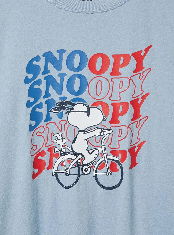 Snoopy Relaxed Cotton Crew Tee