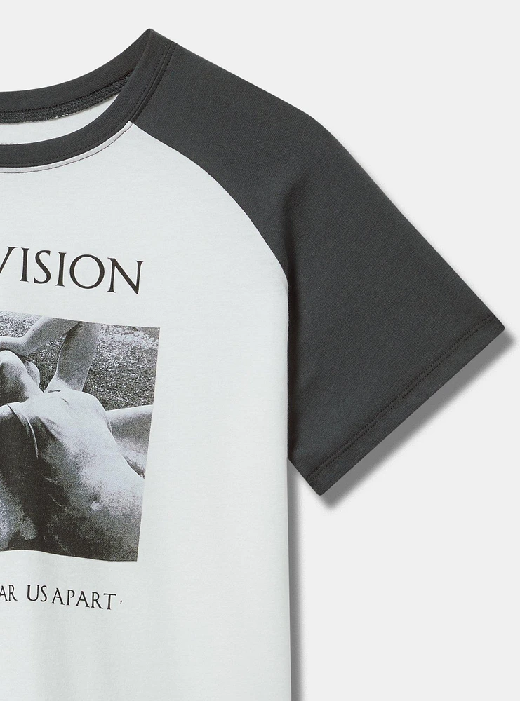 Joy Division Cotton Raglan Crop Tee