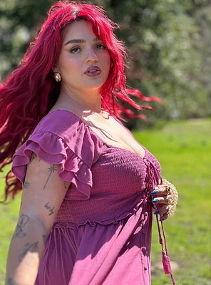 Festi Lace-Up Mini Dress