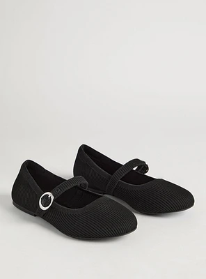 Stretch Knit Mary Jane Flat
