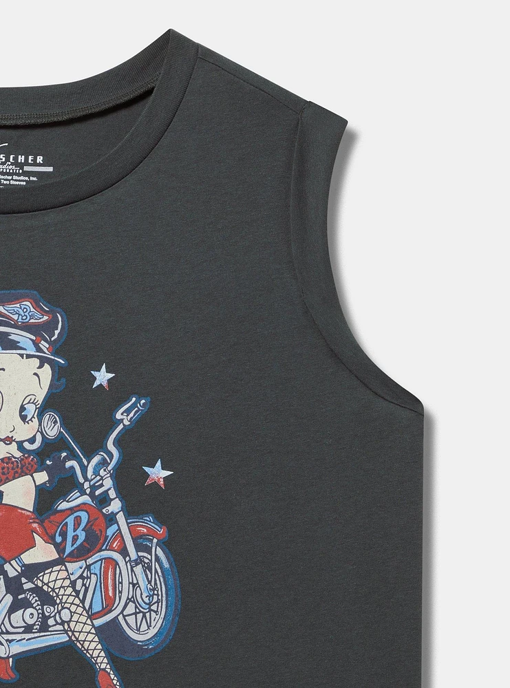 Betty Boop Cotton Roll Sleeve Tank