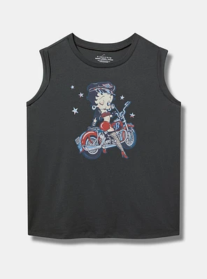 Betty Boop Cotton Roll Sleeve Tank