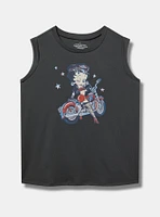 Betty Boop Cotton Roll Sleeve Tank
