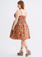 Retro Chic Tie-Front Skater Dress