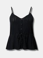 Cinched Waist Peplum Tank