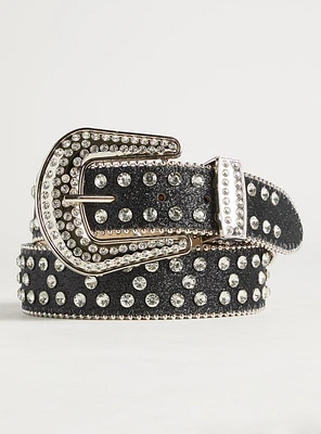 Rhinestone Studded Western Belt