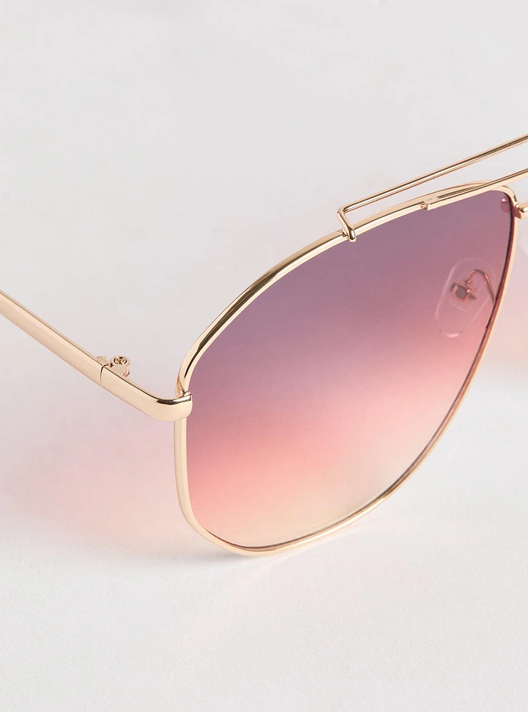 Ombre Aviator Sunglasses