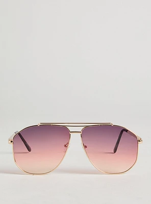 Ombre Aviator Sunglasses