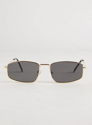Rectangular Smoke Lens Sunglasses