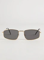 Rectangular Smoke Lens Sunglasses