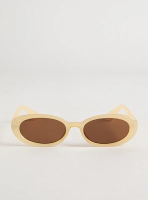 Oval Smoke Lens Sunglasses