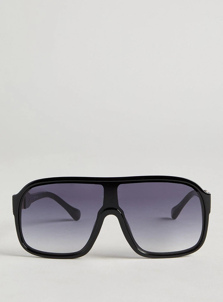Rounded Shield Sunglasses