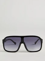 Rounded Shield Sunglasses