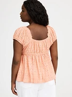 Cap Sleeve Babydoll Top