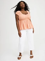 Cap Sleeve Babydoll Top