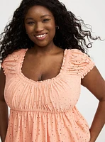 Cap Sleeve Babydoll Top
