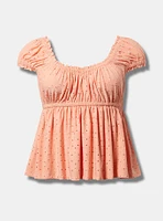 Cap Sleeve Babydoll Top