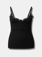 Ribbed Lace Trim Cami