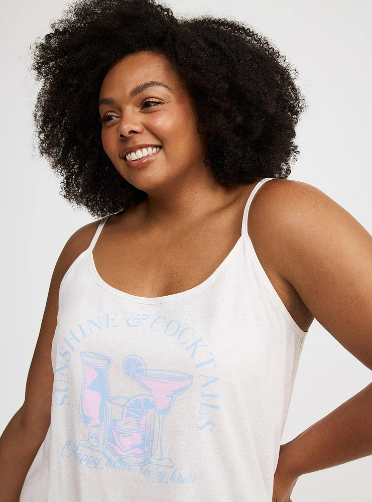 Lightweight Cotton Jersey Sleep Tank