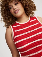 Cropped Open Stitch Tank