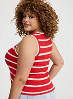 Cropped Open Stitch Tank