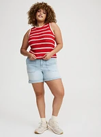 Cropped Open Stitch Tank