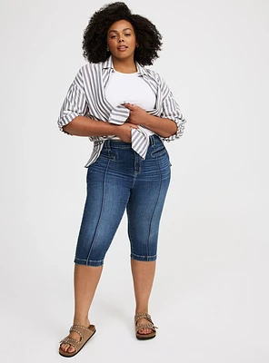 High-Rise Cropped Skinny Capri Jean