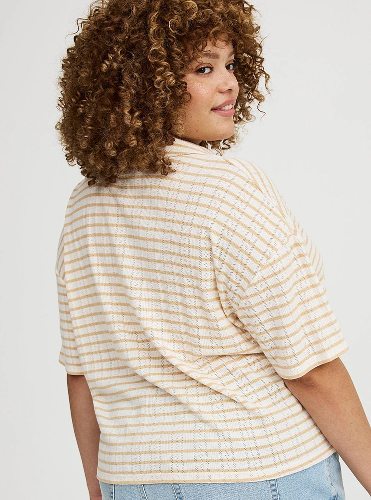 Collared Crop Top