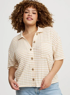 Collared Crop Top