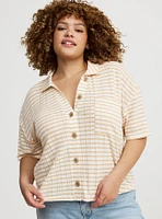 Collared Crop Top