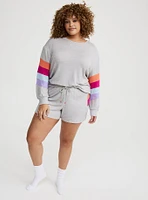 Striped Sleeves Lounge Pullover