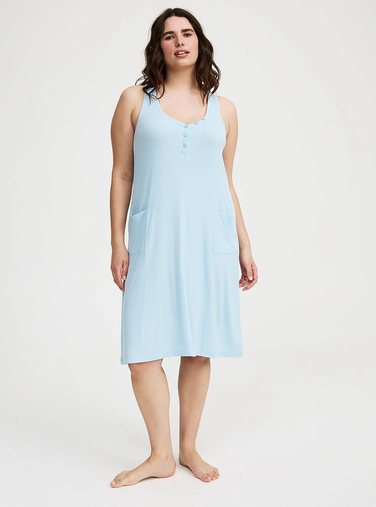 Ribbed Midi Lounge Dress