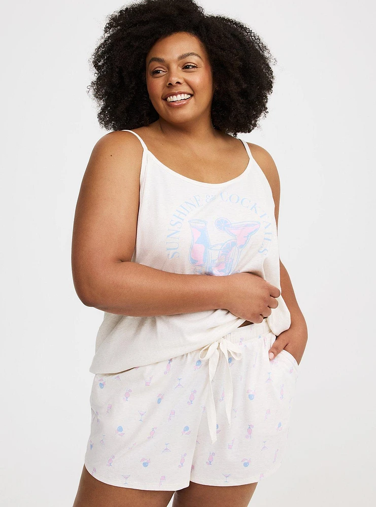 Lightweight Cotton Jersey Sleep Short