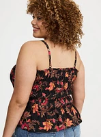Smocked Peplum Tank Top