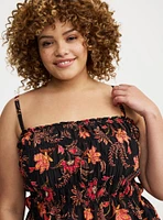 Smocked Peplum Tank Top