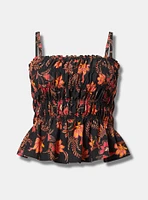 Smocked Peplum Tank Top