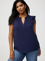 Ruffle V-Neck Top