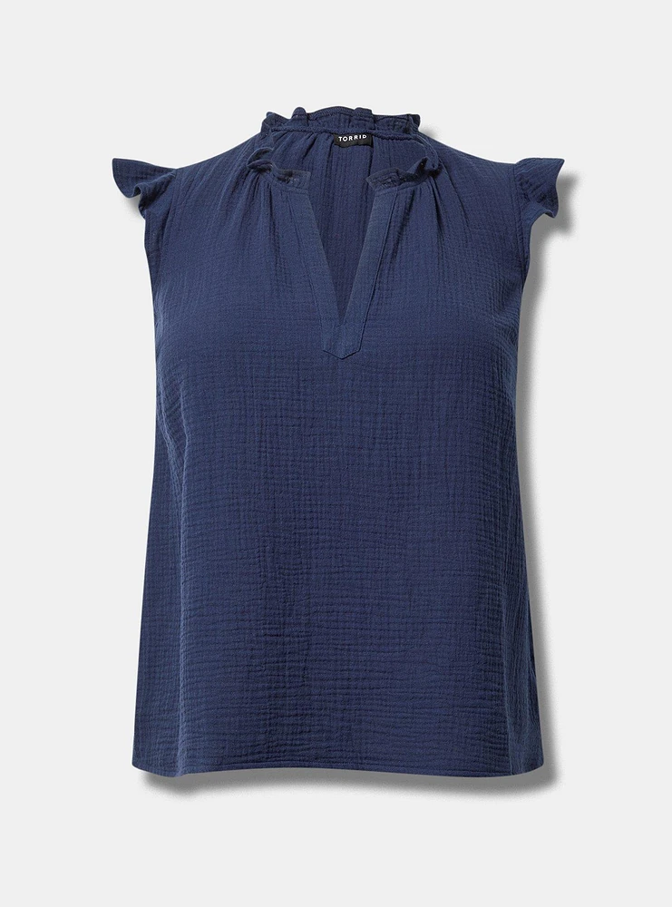 Ruffle V-Neck Top