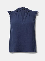 Ruffle V-Neck Top