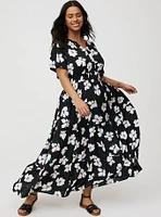 Y-Neck Tiered Maxi Dress