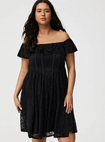 Mini Lace Off-Shoulder Dress