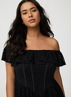 Mini Lace Off-Shoulder Dress