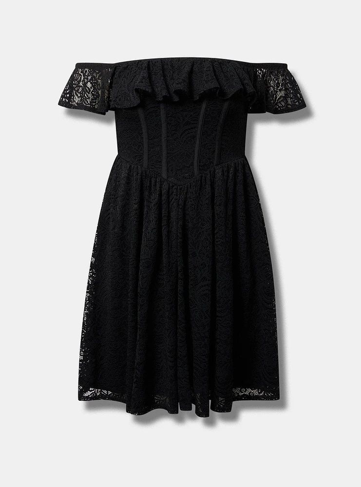 Mini Lace Off-Shoulder Dress