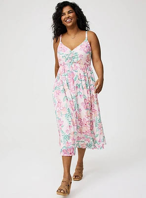 Sleeveless Tie-Back Midi Dress