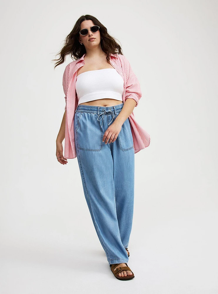 Soft Cotton Drop-Shoulder Shirt