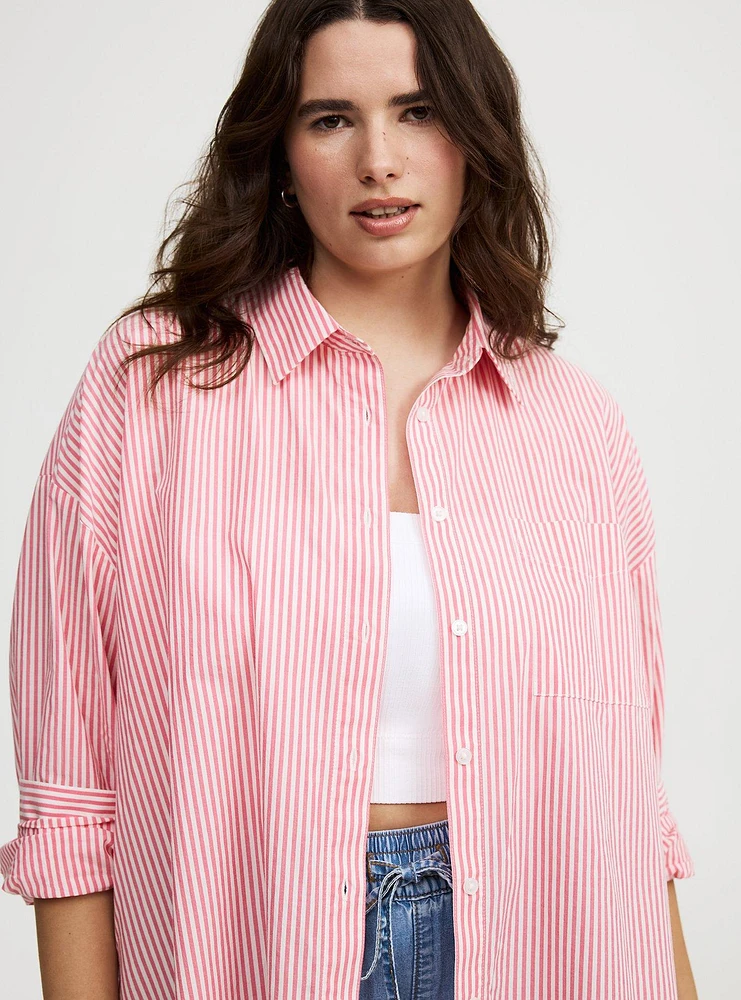 Soft Cotton Drop-Shoulder Shirt